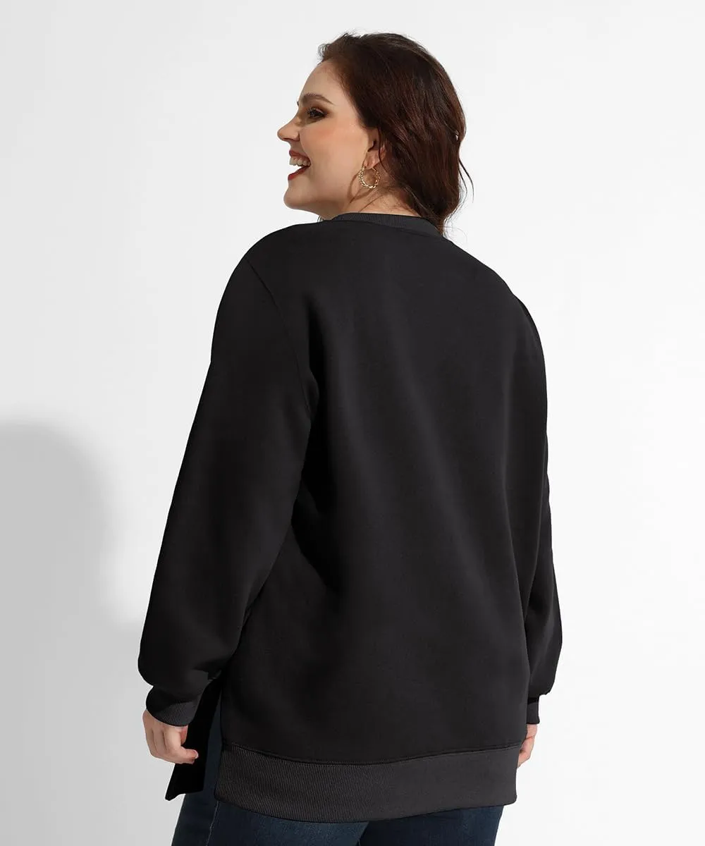 RITERA Plus Size Tops for Women Winter Long Sleeve Basic Loose fit Pullover Sweatshirts Oversized Tunic Shirts