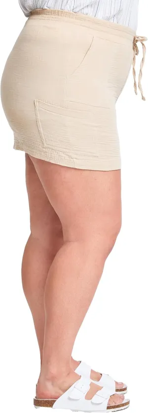 Royalty For Me Womens Womens Cotton Gauze Cargo Skort