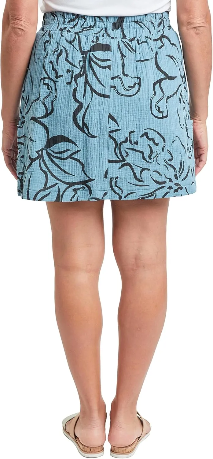 Royalty For Me Womens Womens Cotton Gauze Cargo Skort