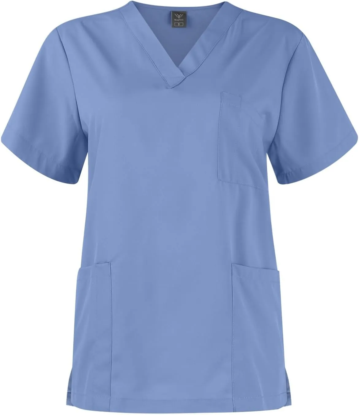 Scrubs for Women Set Stretch V-Neck Scrub Top & Jogger Pant Medical Uniform Scrub Sets for Woman with Pockets