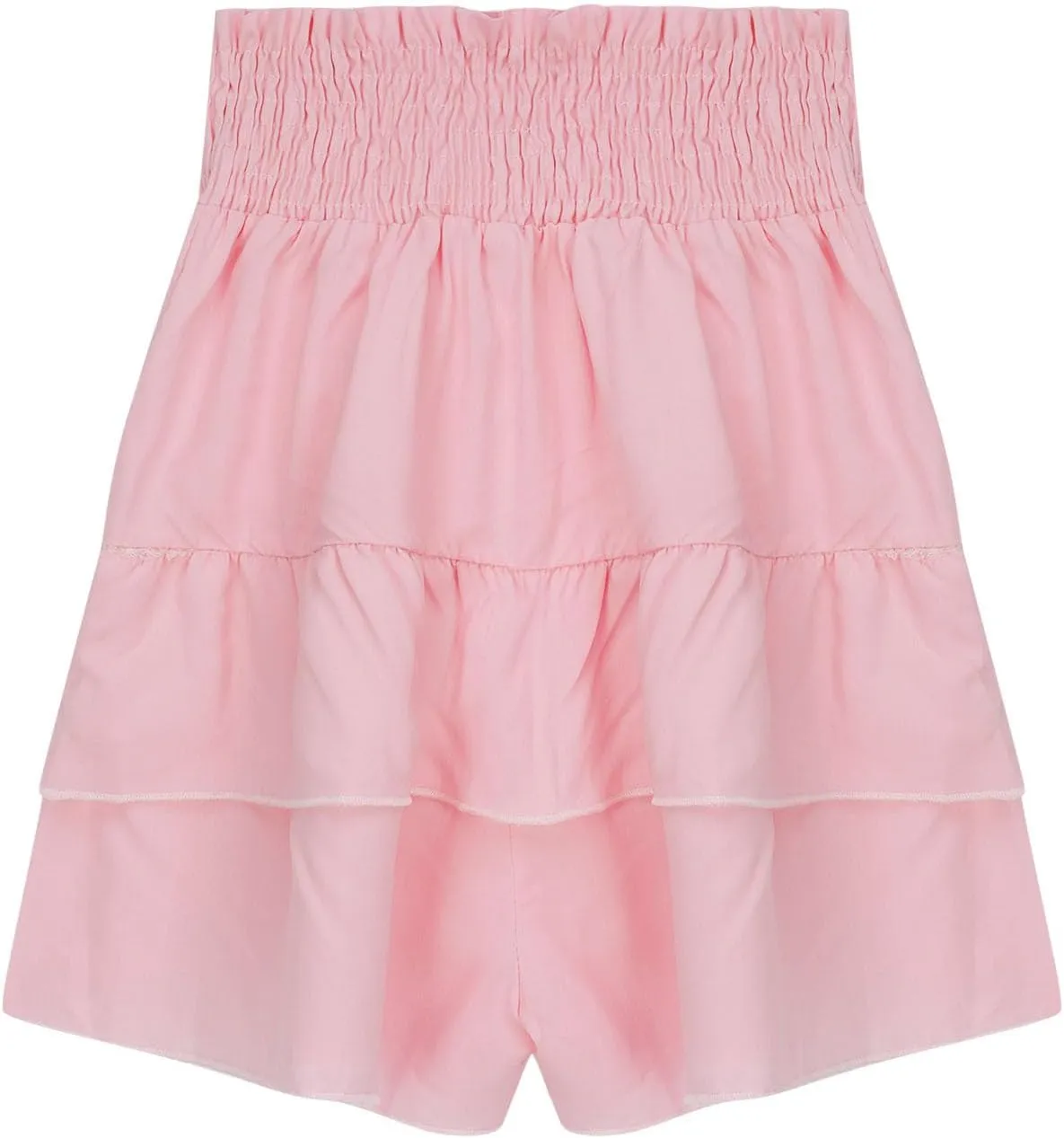 Skorts for Girls High Waisted Smocked Ruffle Mini Skirts Summer Cute Tiered Shorts Trendy School Tennis Golf Skorts