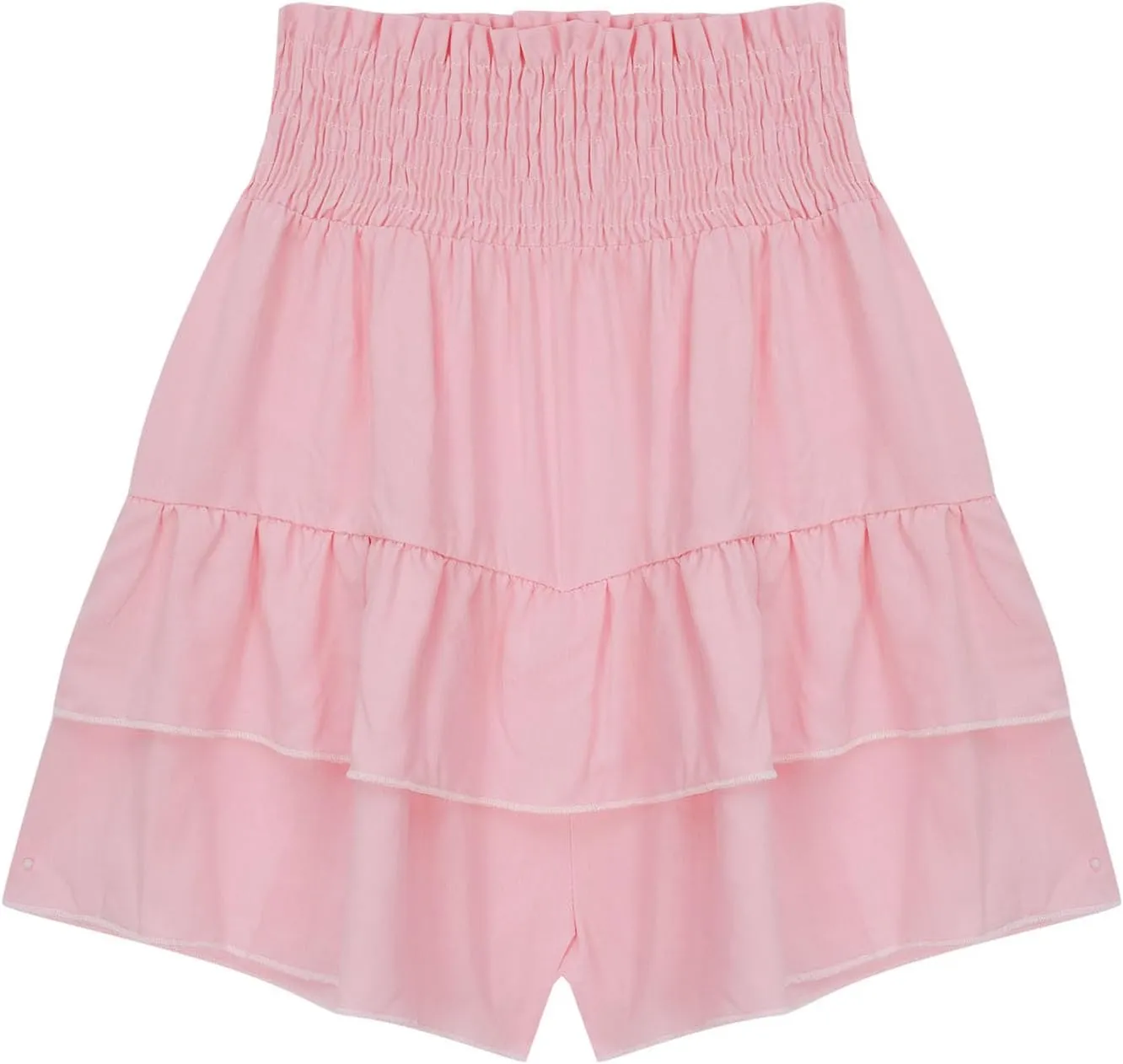 Skorts for Girls High Waisted Smocked Ruffle Mini Skirts Summer Cute Tiered Shorts Trendy School Tennis Golf Skorts