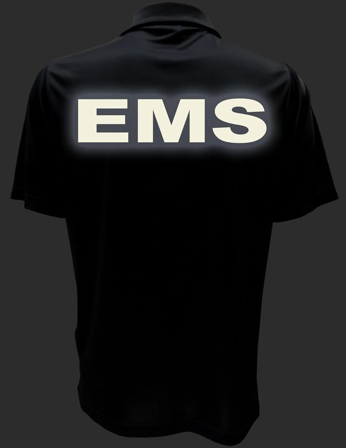 Smart People Clothing EMS Polo with Reflective Designs Front and Back, Performance Polo w/Moisture Wicking Technology