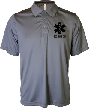 Smart People Clothing EMS Polo with Reflective Designs Front and Back, Performance Polo w/Moisture Wicking Technology