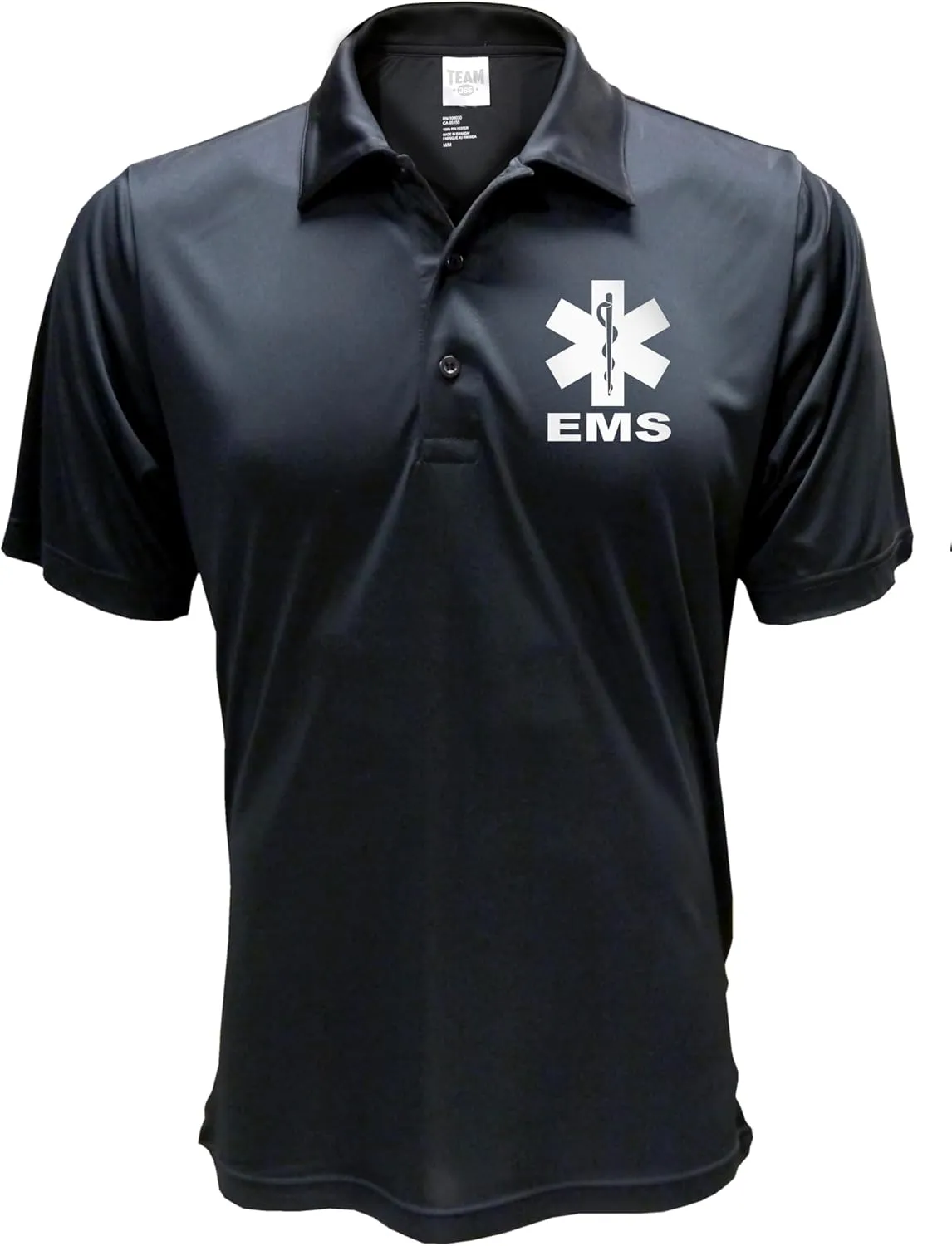 Smart People Clothing EMS Polo with Reflective Designs Front and Back, Performance Polo w/Moisture Wicking Technology