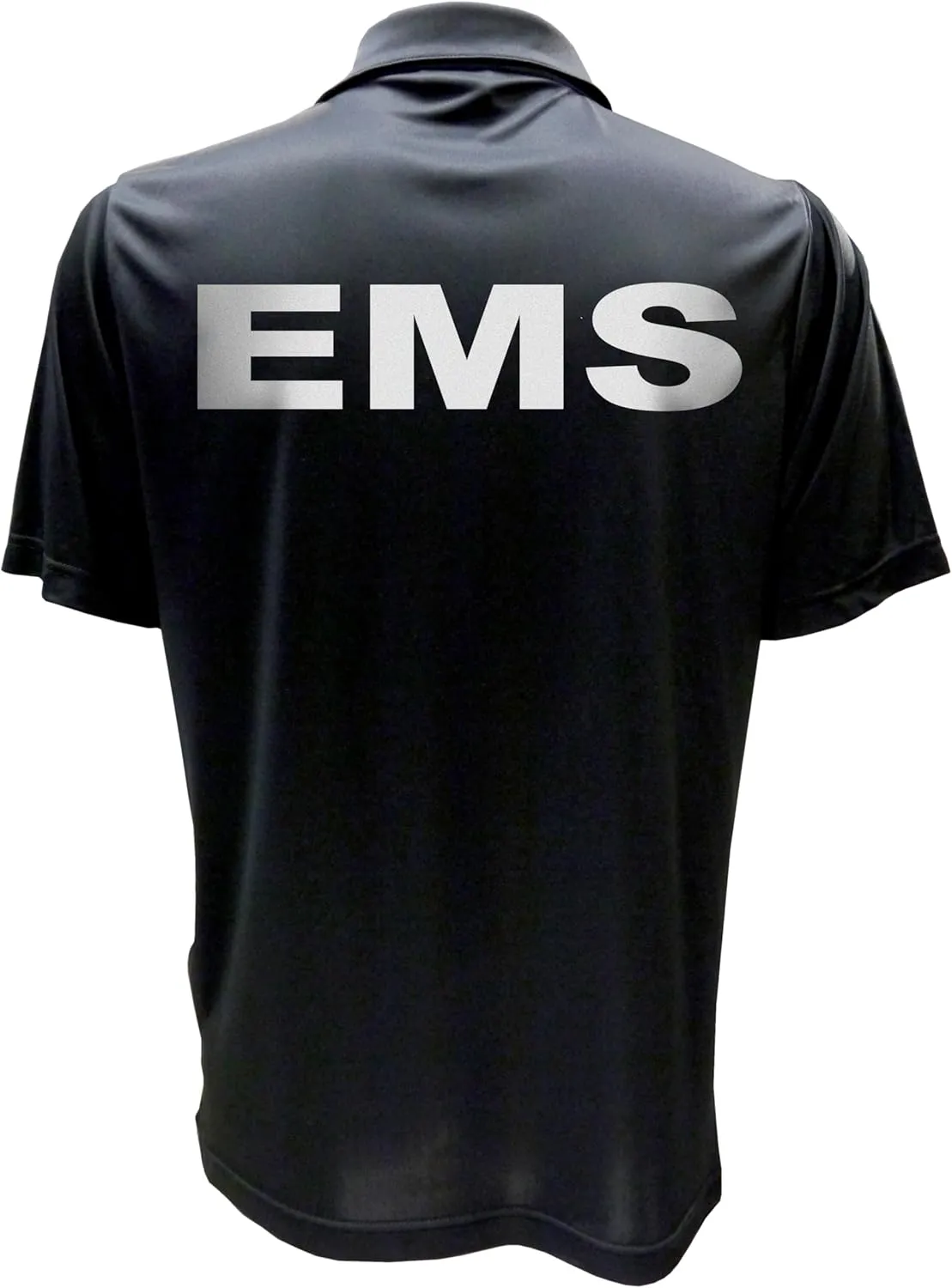 Smart People Clothing EMS Polo with Reflective Designs Front and Back, Performance Polo w/Moisture Wicking Technology