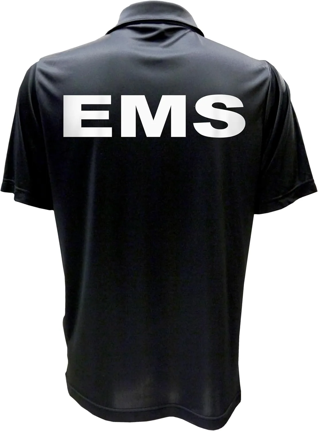 Smart People Clothing EMS Polo with Reflective Designs Front and Back, Performance Polo w/Moisture Wicking Technology
