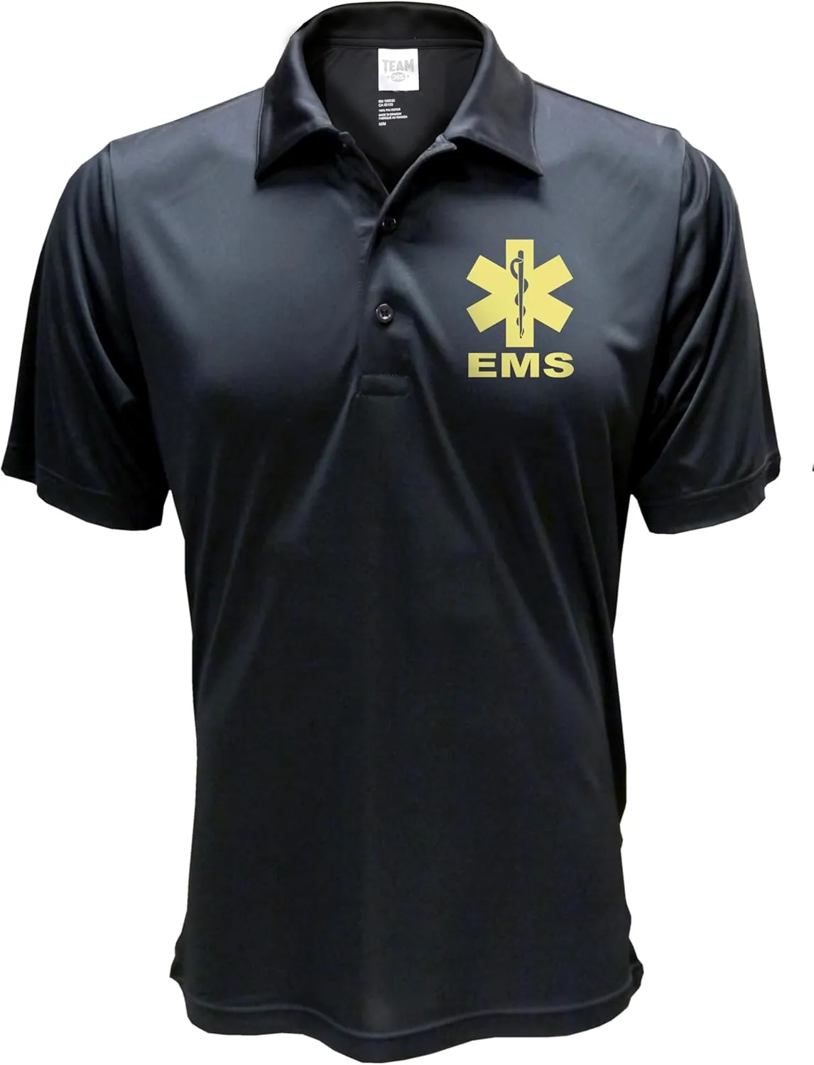 Smart People Clothing EMS Polo with Reflective Designs Front and Back, Performance Polo w/Moisture Wicking Technology