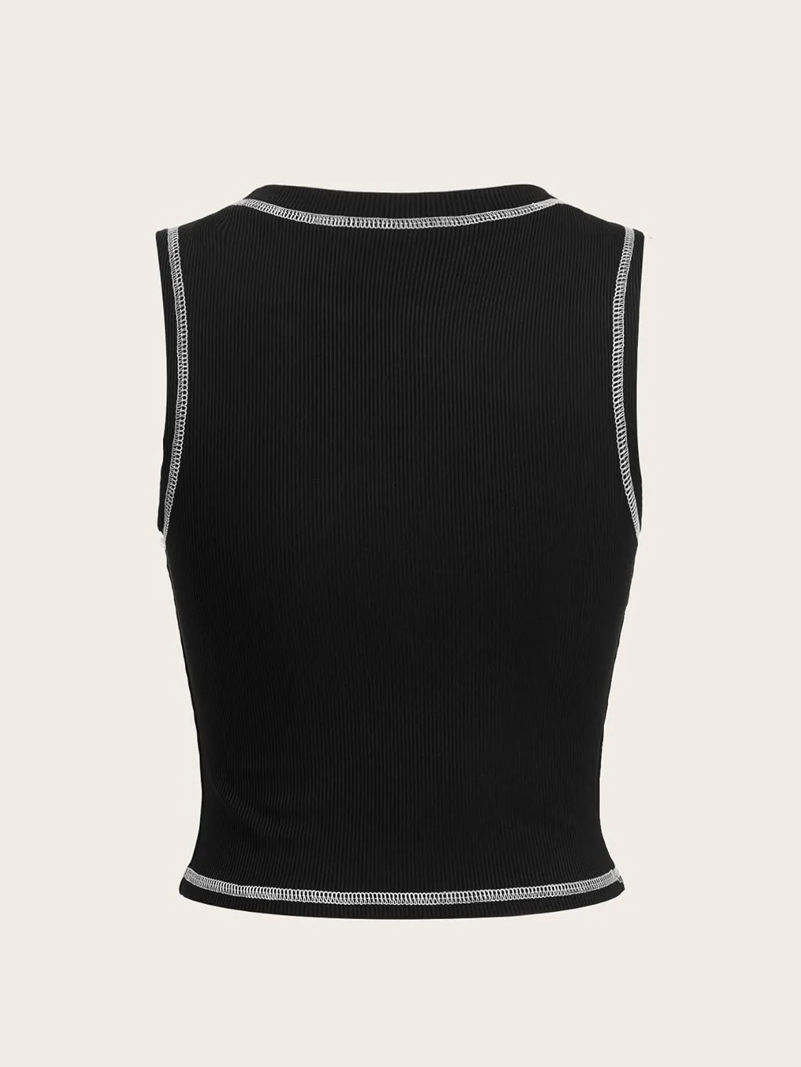 SOLY HUX Women's Y2k Goth Eye Print Crop Tank Top Round Neck Sleeveless Summer Tops