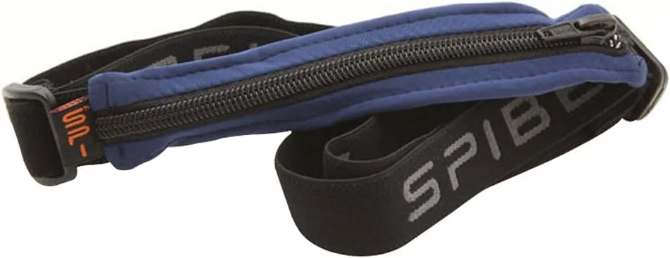 SPIbelt Running Belt Large Pocket, No-Bounce Waist Bag for Runners, iPhone 6 7 8-Plus X Athletes and Adventurers (Blue with Black Zipper, 25" Through 47")