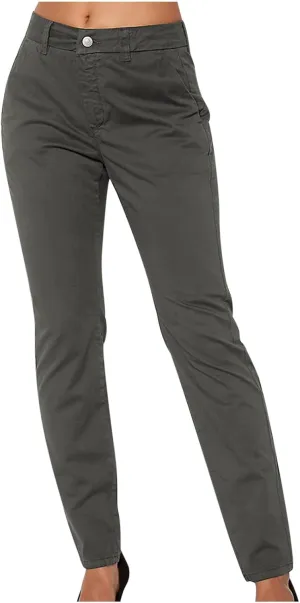 Straight Leg Dress Pants Women's High Waist Business Casual Trousers Slim Fit Dressy Full Length Work Pant with Pocket
