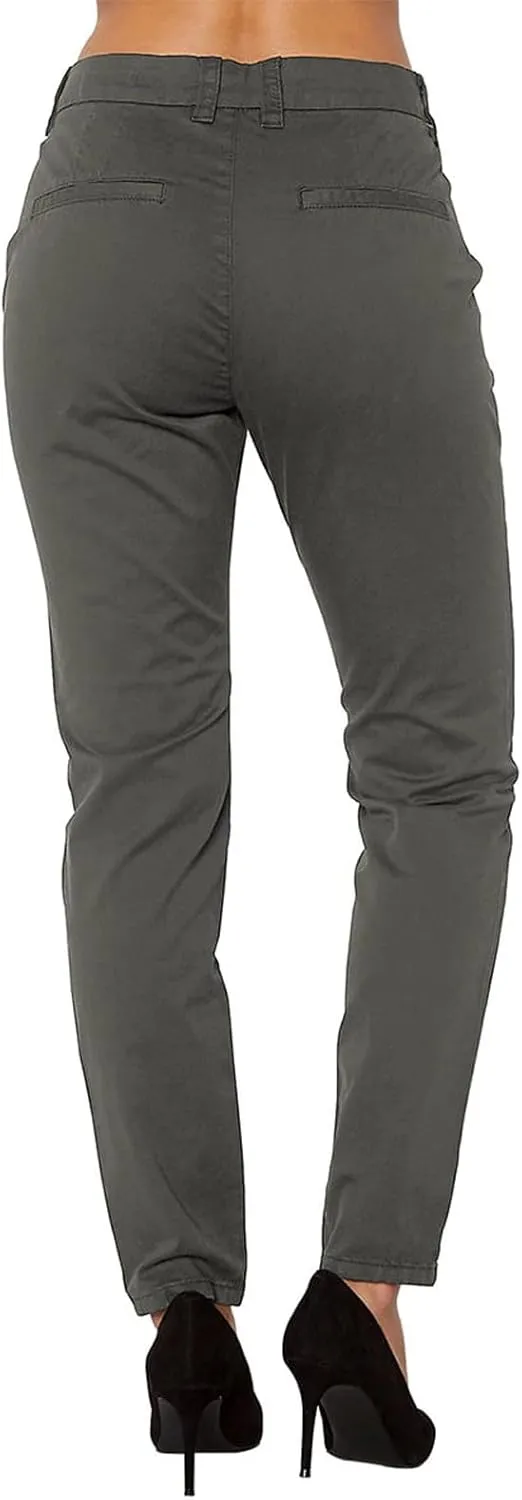 Straight Leg Dress Pants Women's High Waist Business Casual Trousers Slim Fit Dressy Full Length Work Pant with Pocket