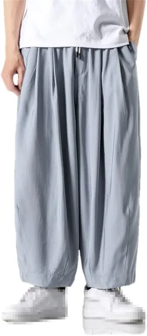 Streetwear Hip Hop Trousers Men's Wide Leg Pants Korean Sweatpants Casual Bloomers Harem Pant