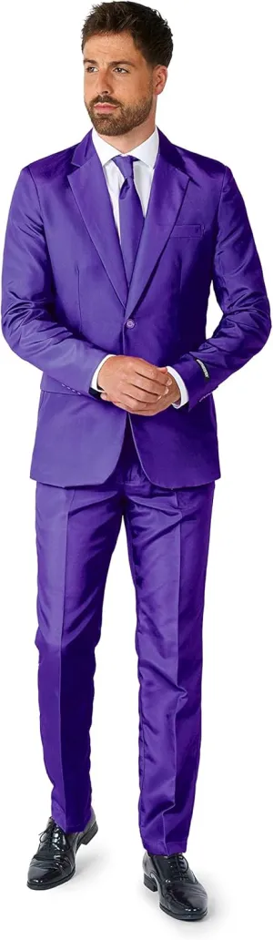 Suitmeister Men's Party Costumes - Slim Fit Solid Color Suit for Leisure - Halloween Parties and Party Wear