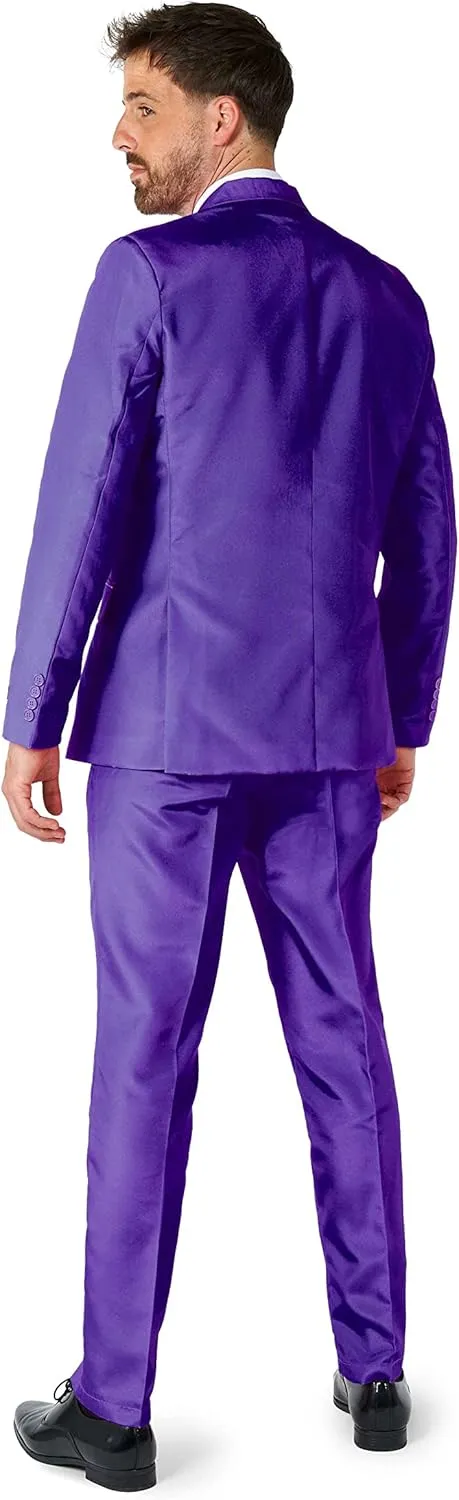 Suitmeister Men's Party Costumes - Slim Fit Solid Color Suit for Leisure - Halloween Parties and Party Wear
