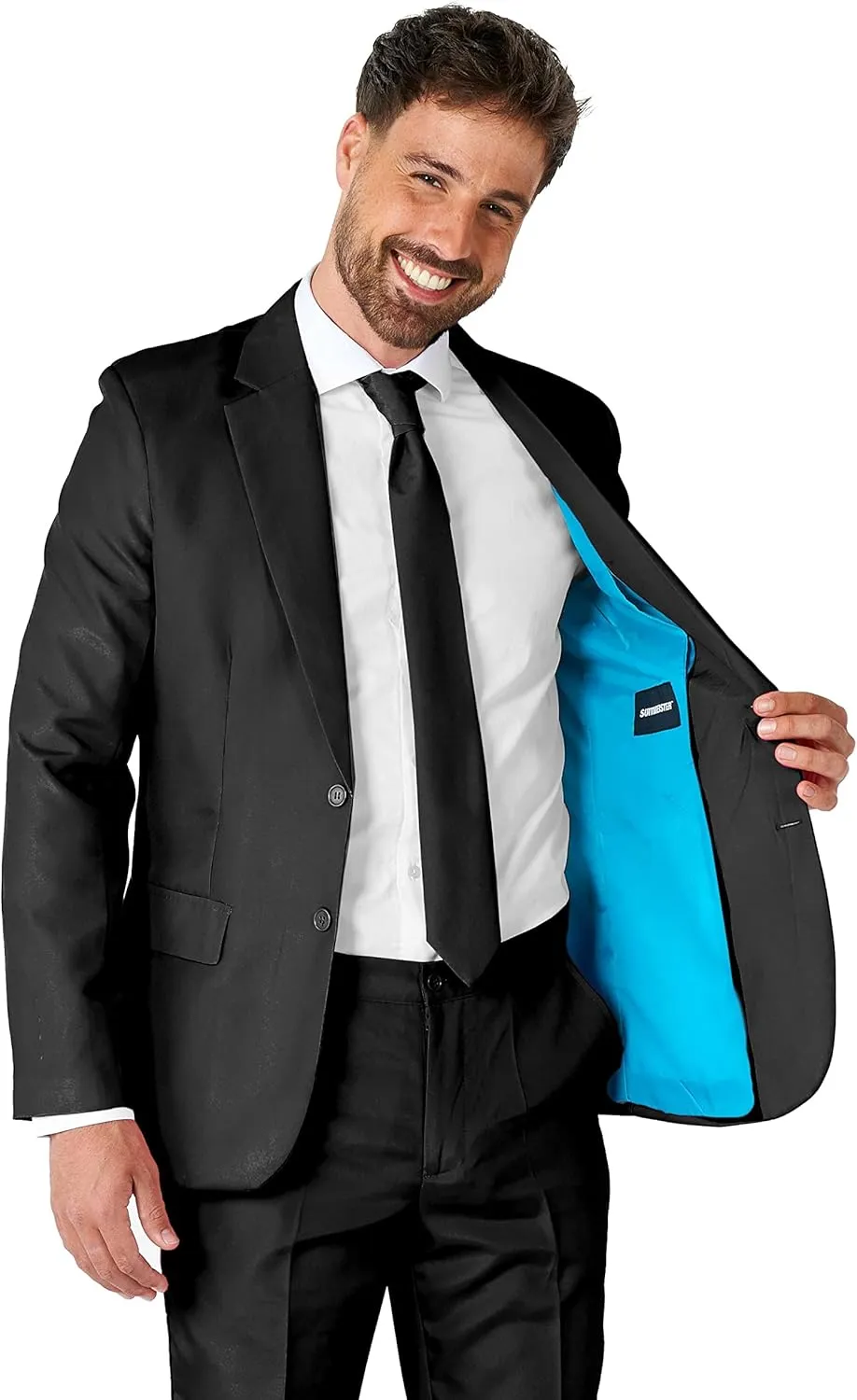 Suitmeister Men's Party Costumes - Slim Fit Solid Color Suit for Leisure - Halloween Parties and Party Wear