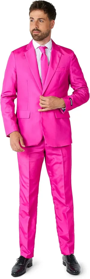 Suitmeister Men's Party Costumes - Slim Fit Solid Color Suit for Leisure - Halloween Parties and Party Wear