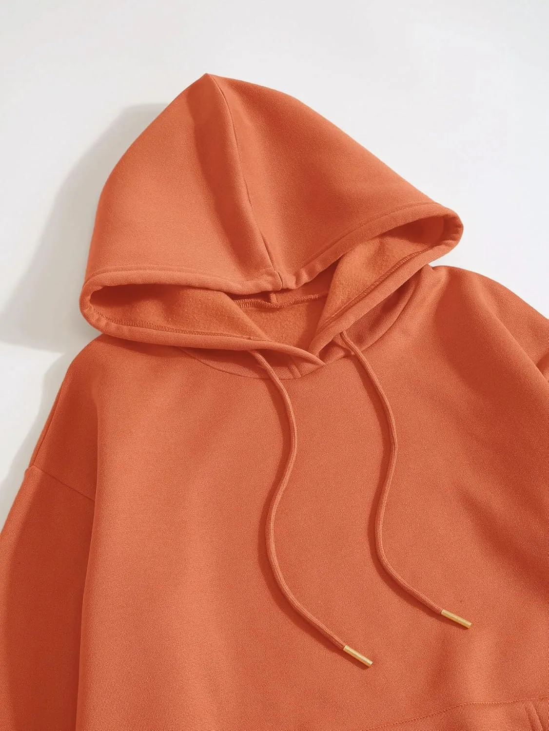 SweatyRocks Women's Casual Long Sleeve Drop Shoulder Oversized Pullover Hoodie Sweatshirt Tops