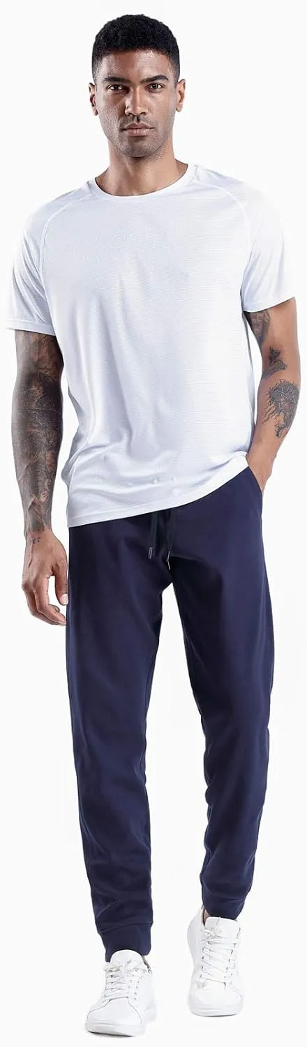 THE GYM PEOPLE Mens' Fleece Joggers Pants with Deep Pockets in Loose-fit Style