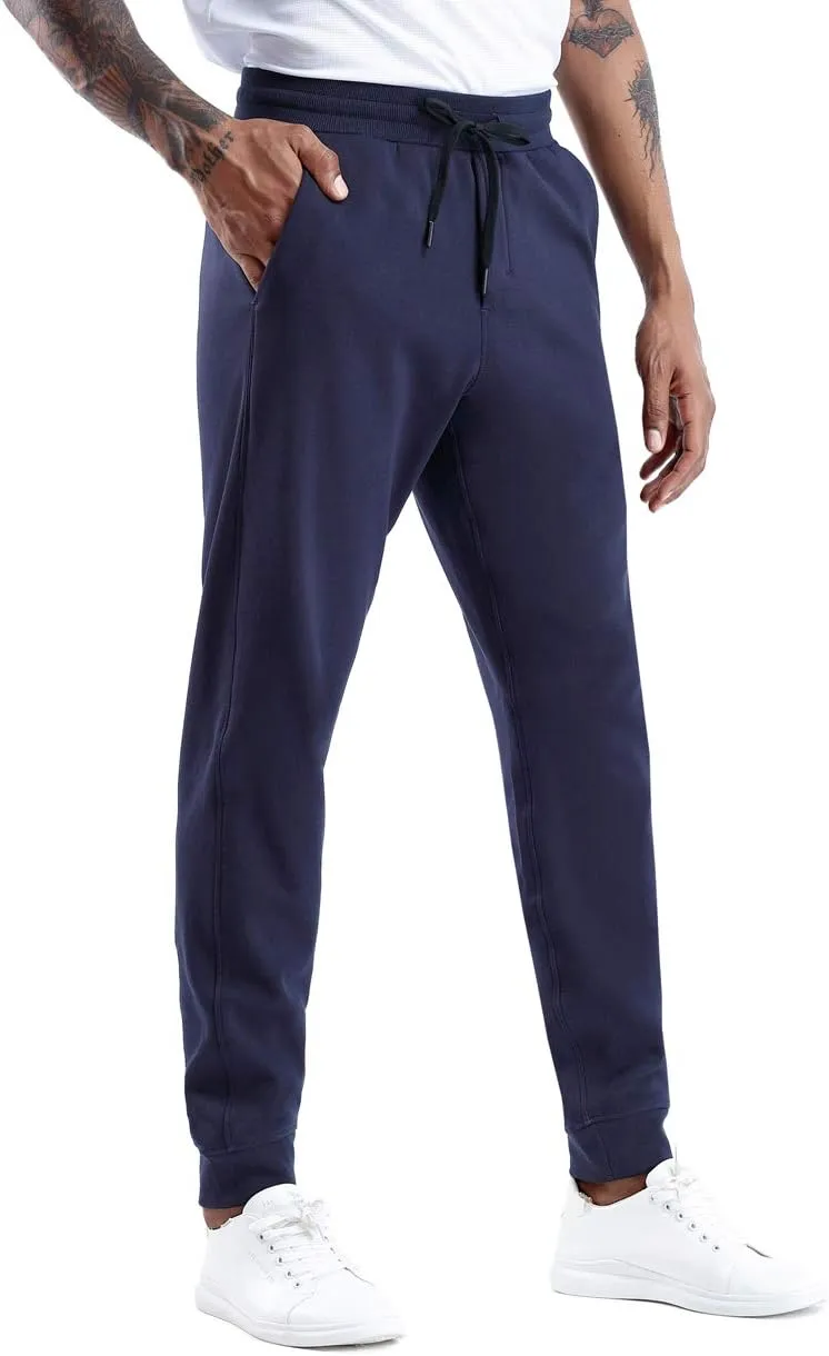 THE GYM PEOPLE Mens' Fleece Joggers Pants with Deep Pockets in Loose-fit Style