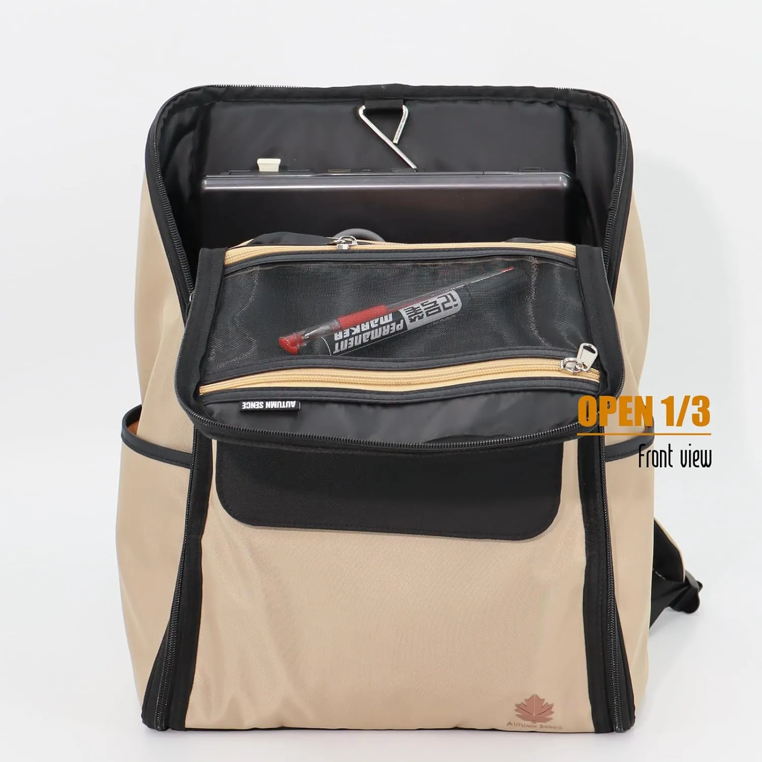 Travel Laptop Backpack Large Hanging Toiletry Organizer Waterproof Hygiene Bag, Toiletries Makeup Cosmetics Organizer (Khaki)