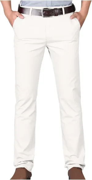 Uillui Dress Pants for Men Business Casual Slim Fit Stretch Slacks Big Tall Chinos Flat Front Flex Golf Straight Long Pants