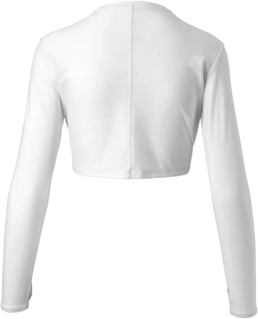 UV SKINZ Active Zip Up Rash Guard for Women - Quick-Dry Cropped Long Sleeve Zip Front Swim Jacket with UPF 50  Sun Protection