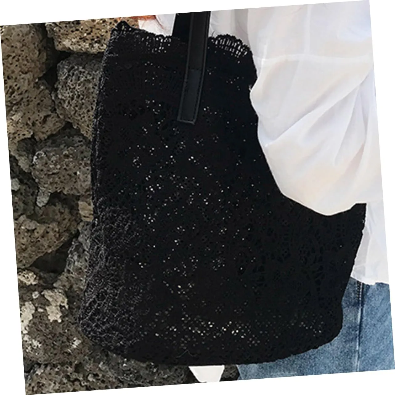 Women Shoulder Bag Women Bag Lace Bag Large Capacity Bag Beach Bag Miss Korean