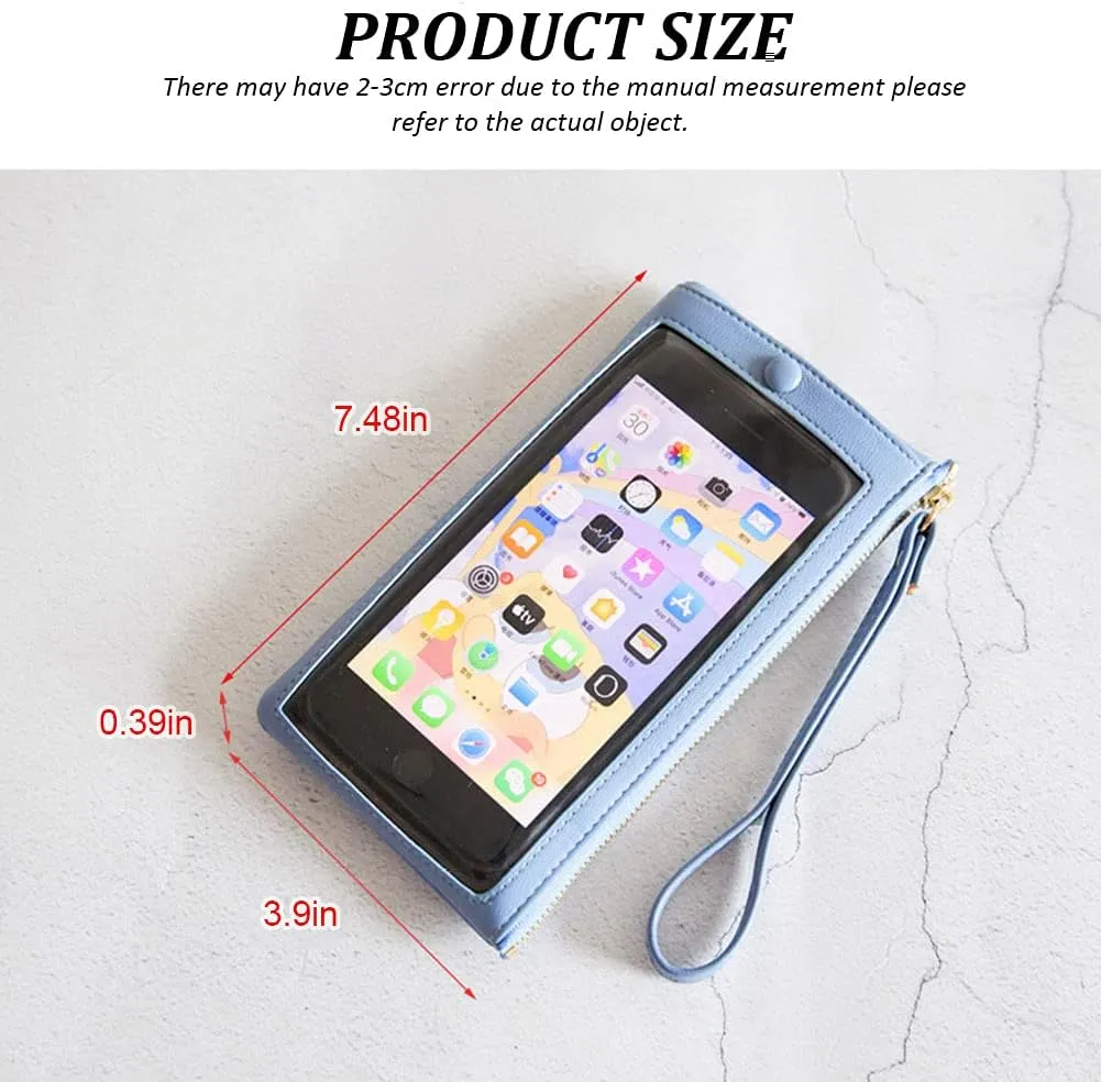 Women Touch Screen Crossbody Bags Cell Phone Wristlets Purse RFID Blocking Clutch Wallets Card Holder