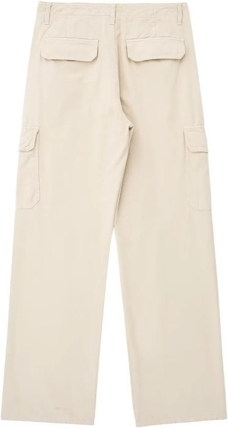 Women's Cargo Pants High Waisted Baggy Cargo Jeans Casual Pockets Straight Wide Leg Y2k Streetwear Trendy Trousers