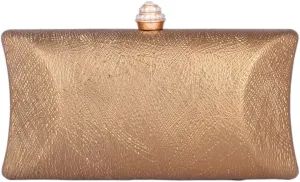 Womens Clutch Wedding Party Handbag Evening Bag With Rhinestone Snap Closure
