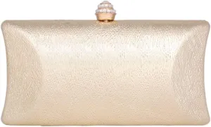 Womens Clutch Wedding Party Handbag Evening Bag With Rhinestone Snap Closure