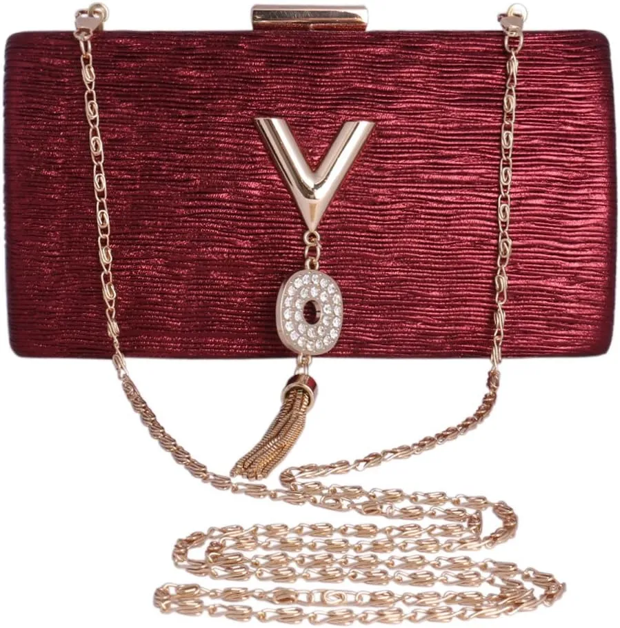 Womens Evening Bag Fashion Clutch Ladies Hardcase Shoulder Bag