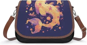 Women's Handbag Cute Seahorse Satchel Bag Leather Crossbody Bag Waterproof Messenger Bag