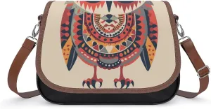 Women's Handbag Owl Ethnic Satchel Bag Leather Crossbody Bag Waterproof Messenger Bag
