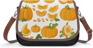 Women's Handbag Pumpkins Set Satchel Bag Leather Crossbody Bag Waterproof Messenger Bag