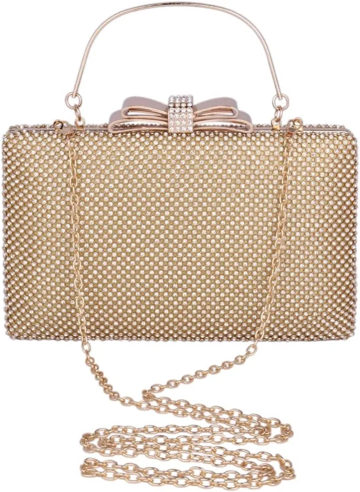 Womens Luxury Clutch Crystal Hardcase Wedding Party Handbag Elegant Evening Bag Clutch