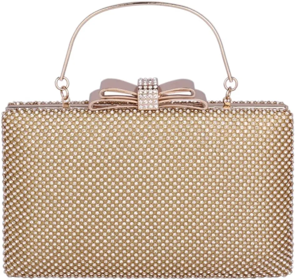 Womens Luxury Clutch Crystal Hardcase Wedding Party Handbag Elegant Evening Bag Clutch