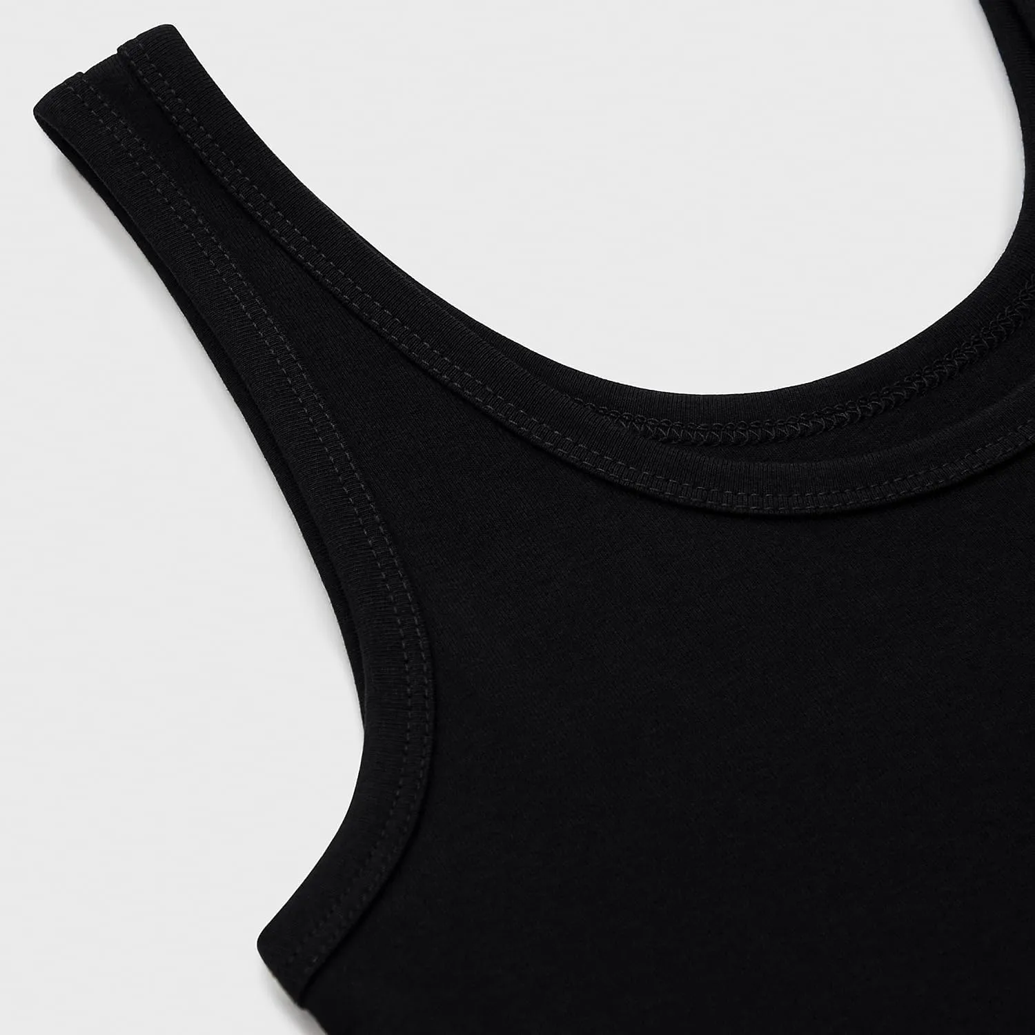 Women's Sleeveless Crop Top Cotton Basic Scoop Neck Tank Tops, Ribbed Casual Summer Cropped Shirt for Women