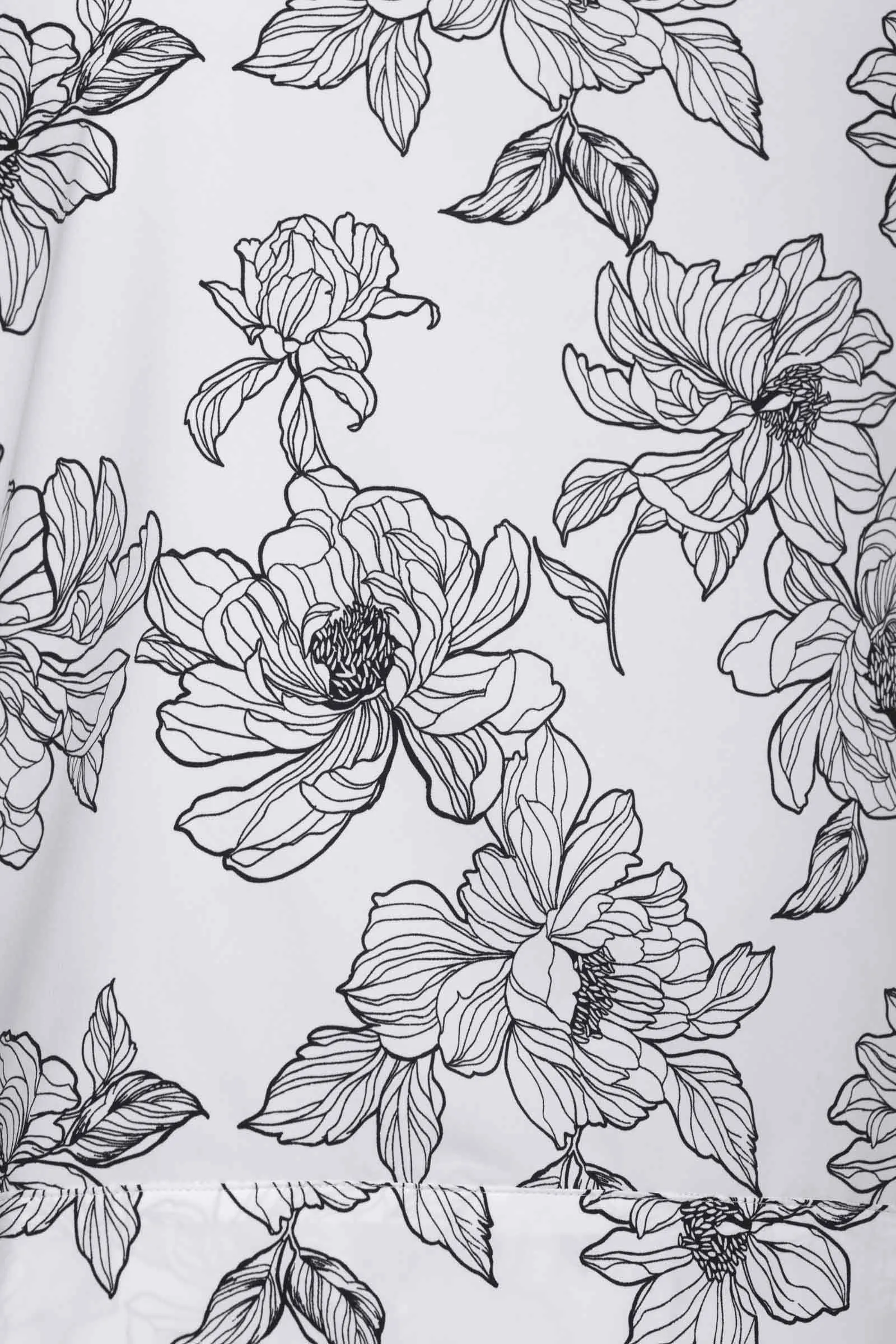 Women's St. Tropez Swing Tank Top | White/Black Perfect Peony