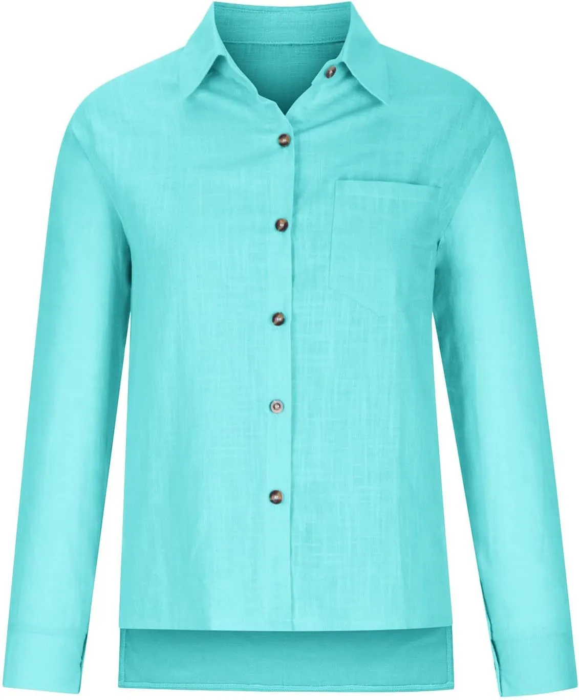 Women's Striped Button Up Blouse Trendy Business Tops Dressy Soft Cotton Linen Tops Casual Long Sleeve Tops Fall Shirt