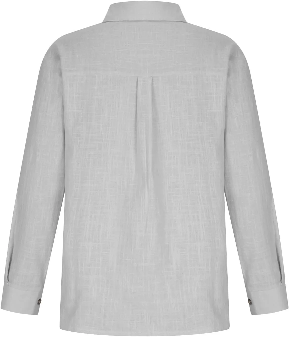 Women's Striped Button Up Blouse Trendy Business Tops Dressy Soft Cotton Linen Tops Casual Long Sleeve Tops Fall Shirt