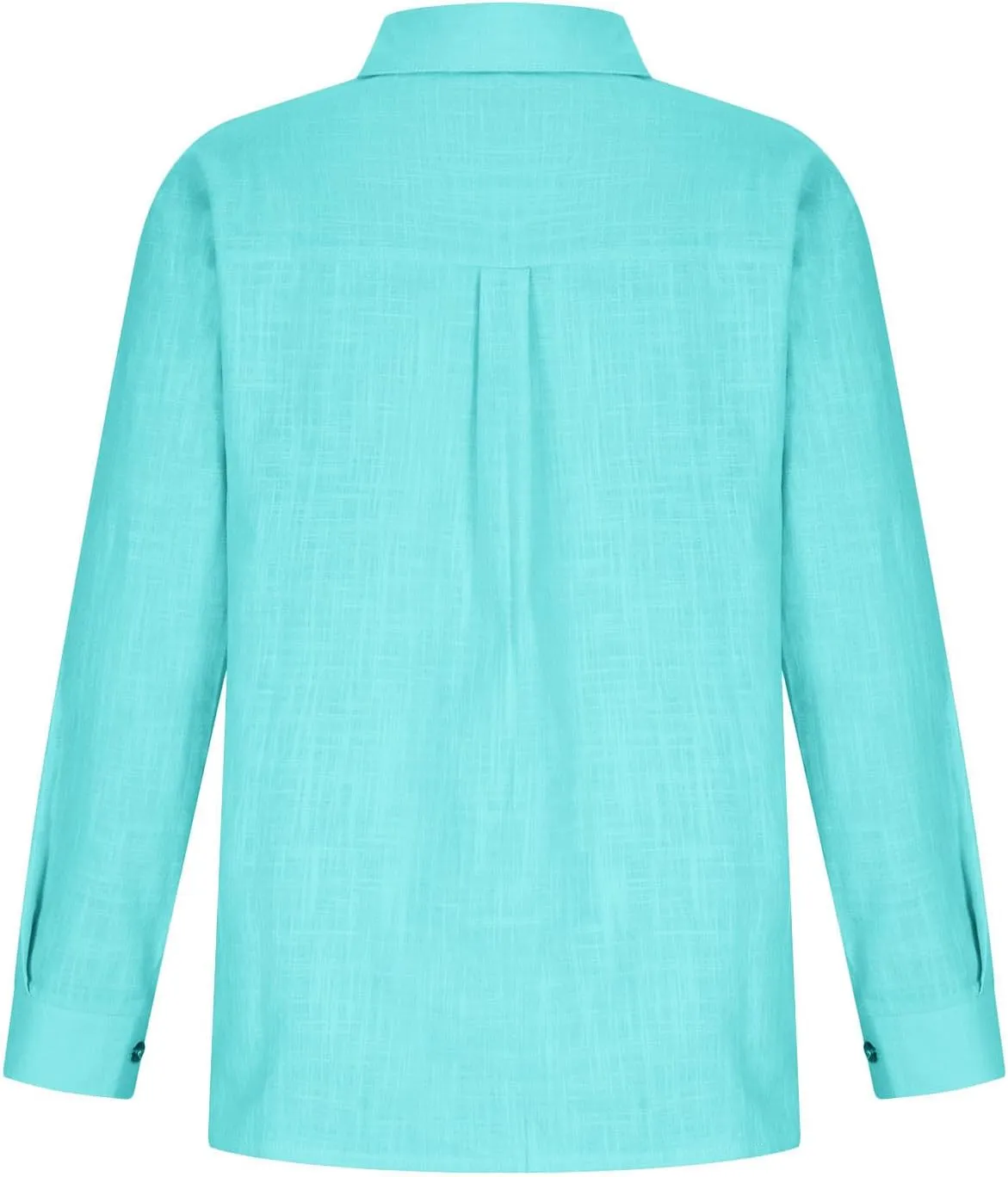 Women's Striped Button Up Blouse Trendy Business Tops Dressy Soft Cotton Linen Tops Casual Long Sleeve Tops Fall Shirt