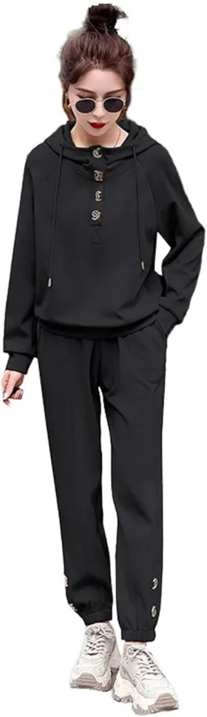 Women's Tracksuit Fall Slim Harem Pants Sportswear 2 Piece Set