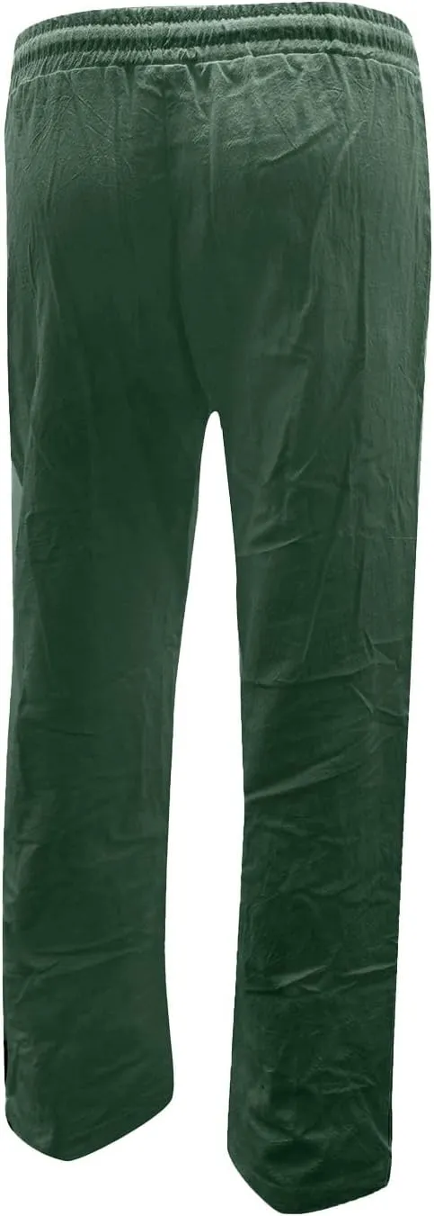 Women's Wide Leg Pants Winter Highwaisted Beach Pants with Pockets Fleece Lined Elastic Waist