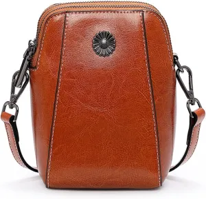 Yohora Women's Handbag Shoulder Purse Genuine Leather Crossbody Satchel Small Cell Phone Wallet